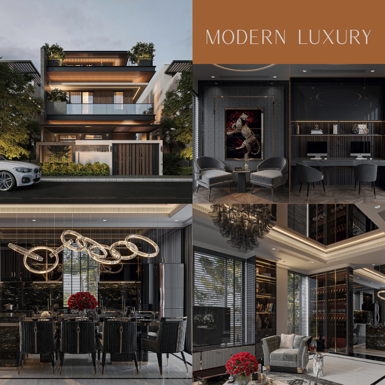 Brown Simple House Interior Moodboard Poster (788 X 788 Px) (1)